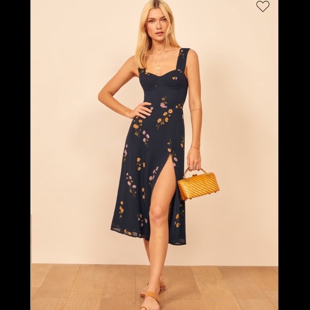Reformation Fulton Sweetheart Midi Dress